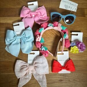 Janie and Jack Girls Hair Bow Accessory Lot Sunglasses Headband Roses New